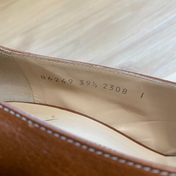 Giuseppe Zanotti Women's Brown Leather Wooden Heel Pumps Size 9/9.5 Italy - Picture 7 of 10